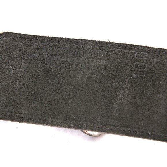 Vintage 90s La Doppia Vita Leather Pony Hair Belt Animal Print Braided Brown Whi - Picture 9 of 14